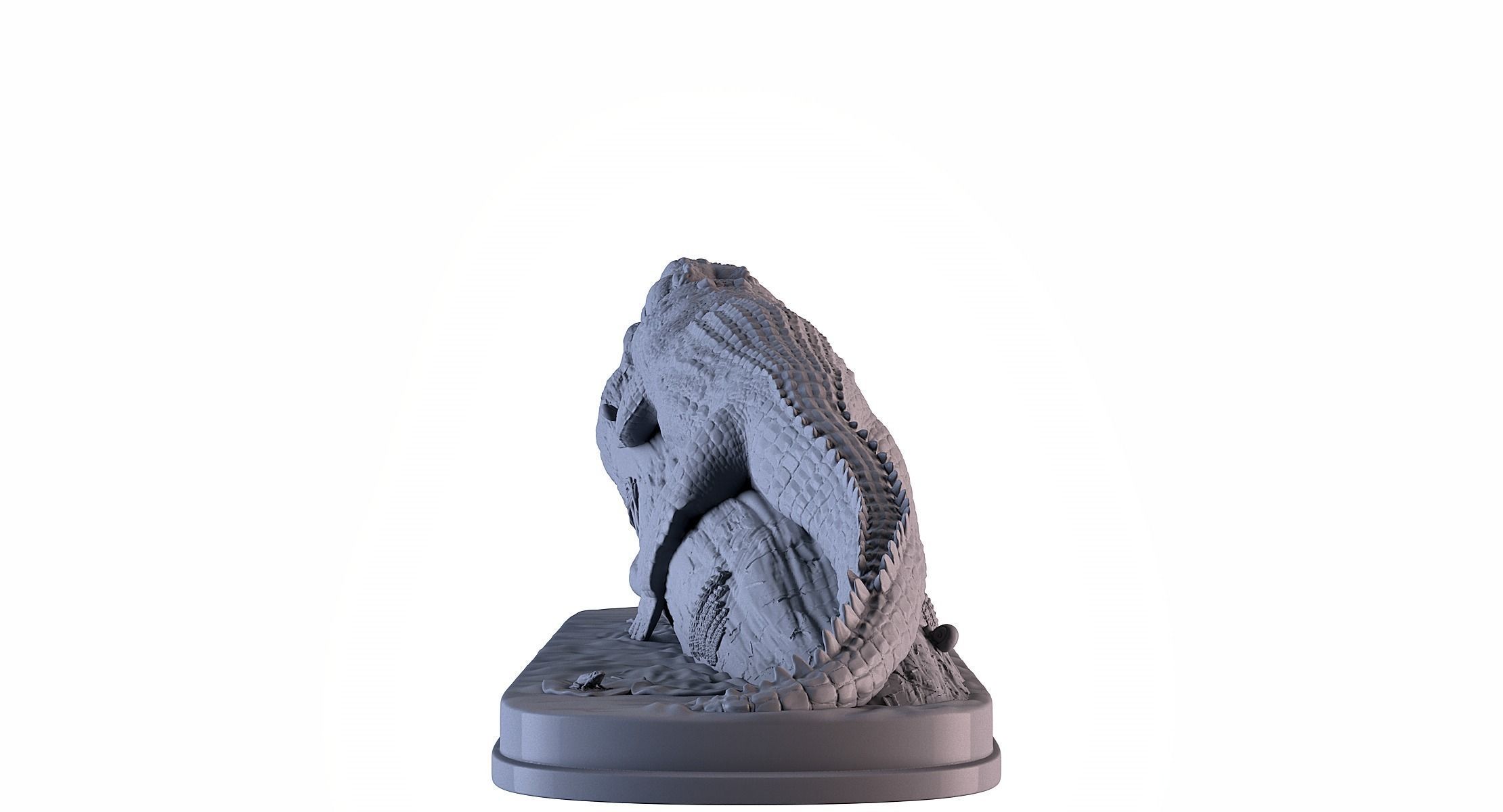 Crocodile in Tree 3D print model_7