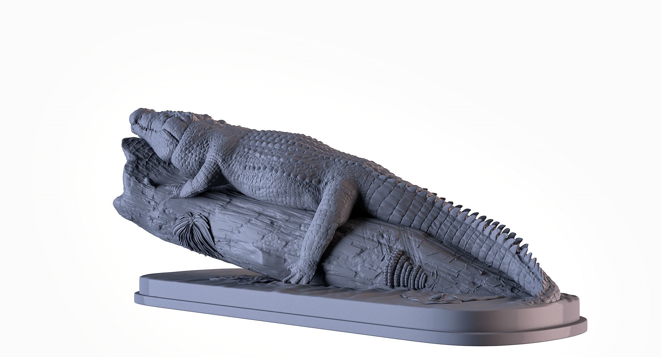 Crocodile in Tree 3D print model_8