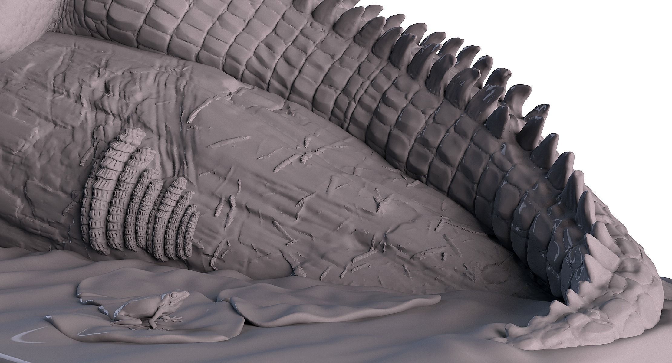 Crocodile in Tree 3D print model_11