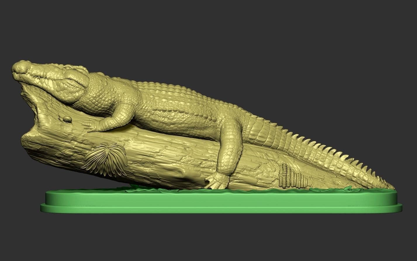 Crocodile in Tree 3D print model_20