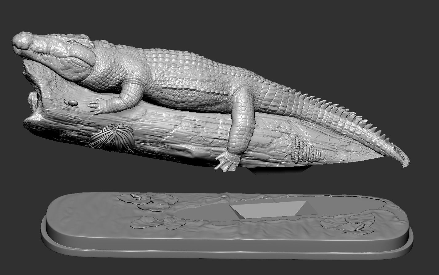 Crocodile in Tree 3D print model_18