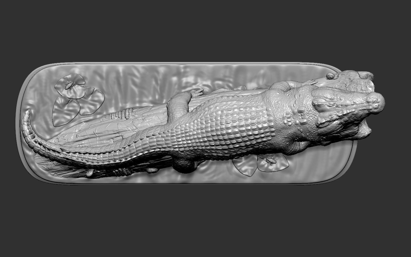 Crocodile in Tree 3D print model_14