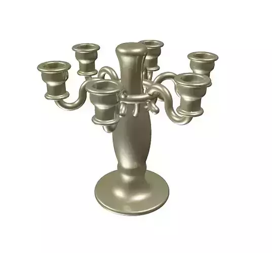 Brass Candle Holder Low-poly 3D model