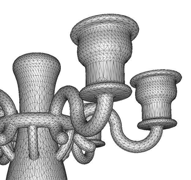 Brass Candle Holder Low-poly 3D model_5