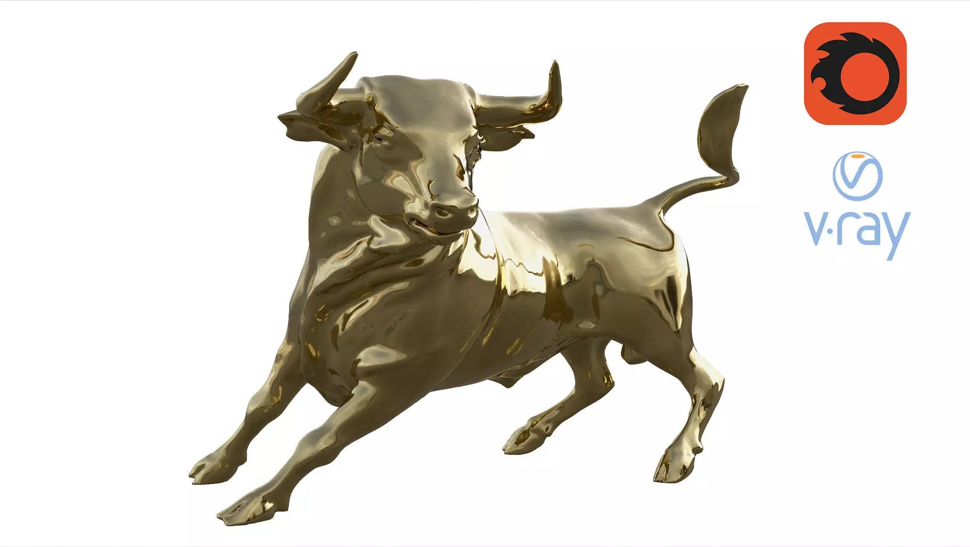 Golden Bull 3D model_0
