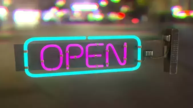 Neon open sign