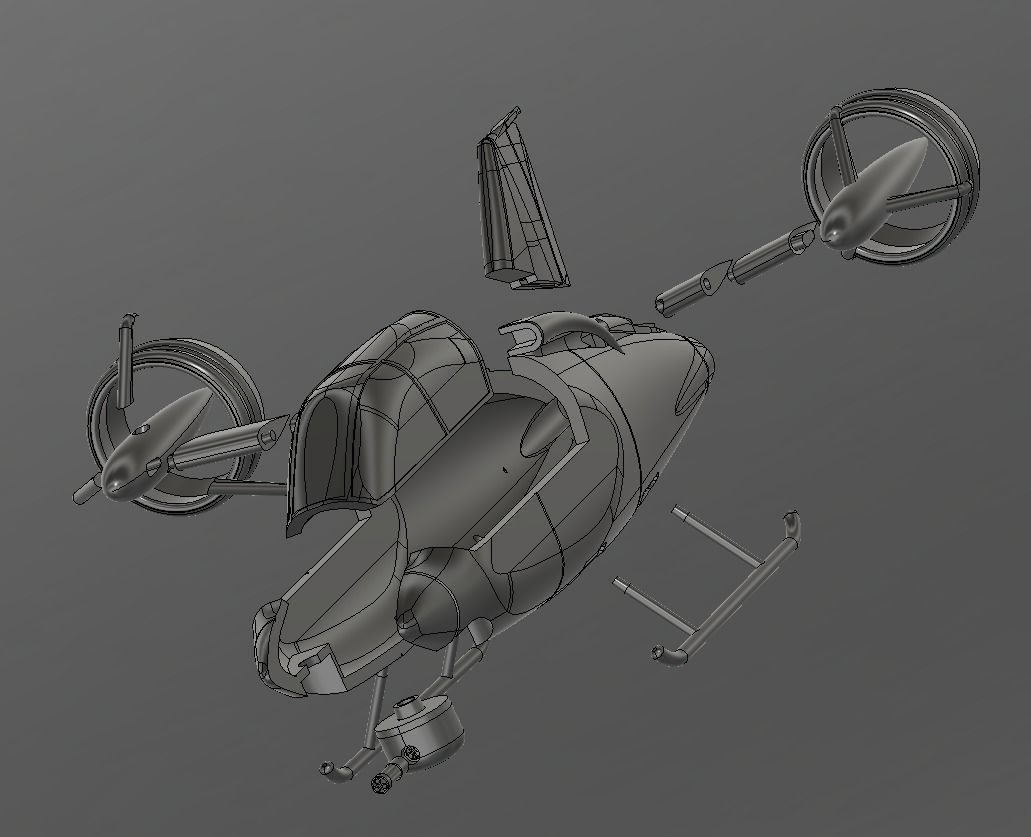 NORD 501 combat VSTOL 3D print model_2