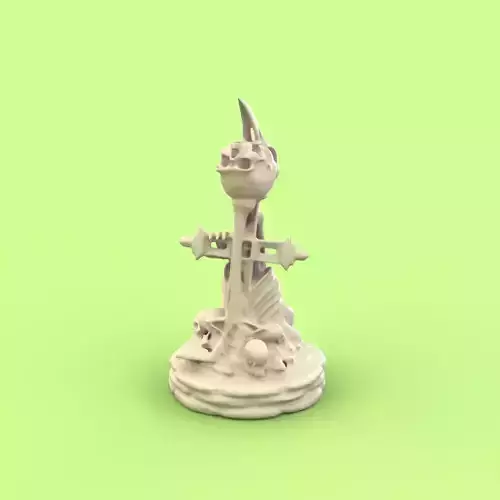 Skull Bishop chess piece