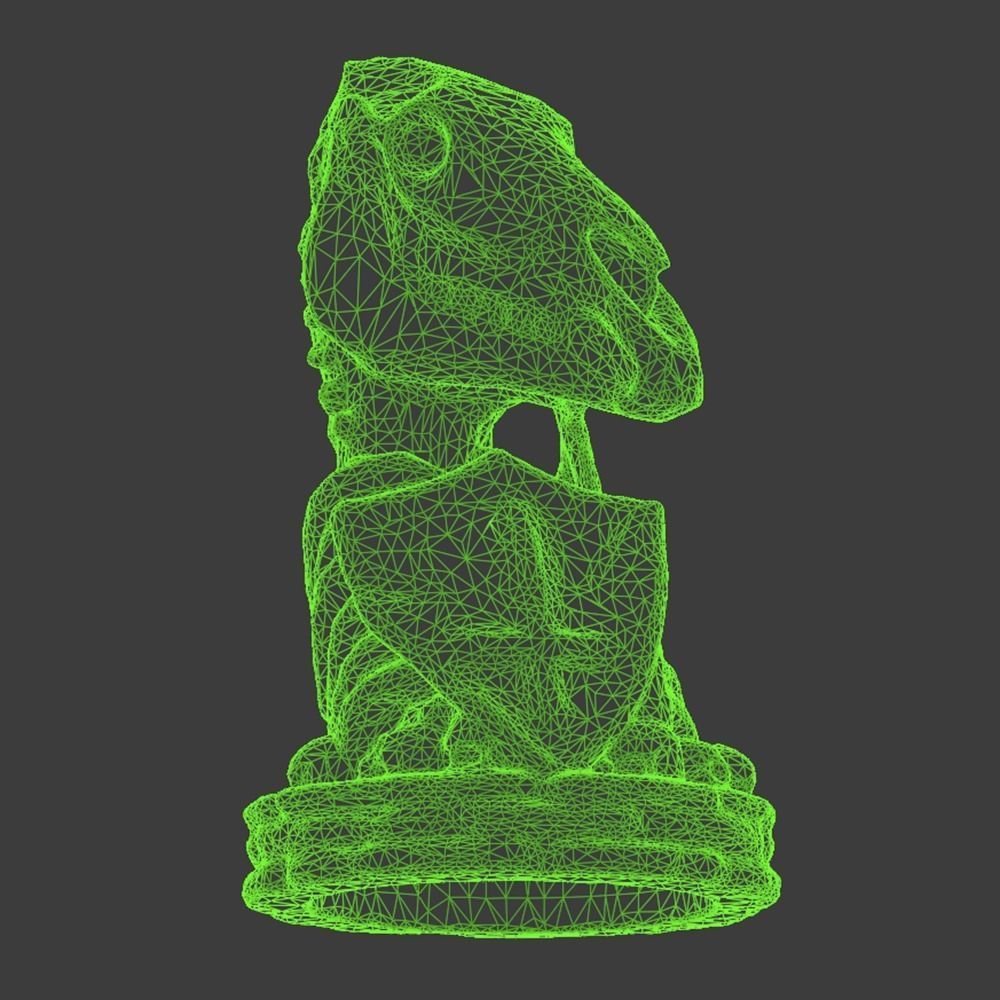 Skull Knight chess piece 3D print model_5