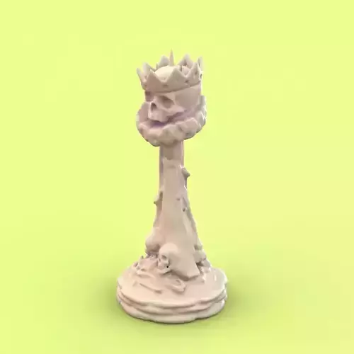 Skull Queen chess piece