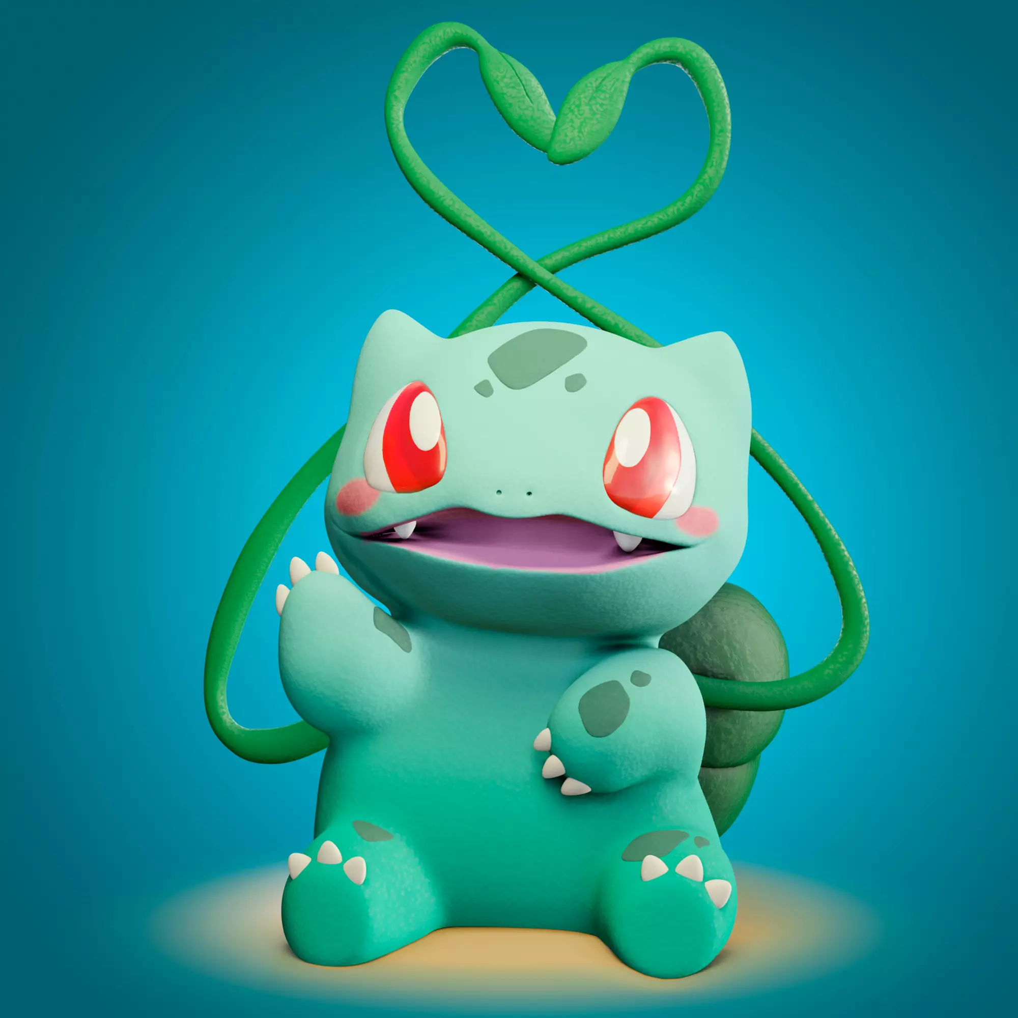 Cute Bulbasaur 3D print model
