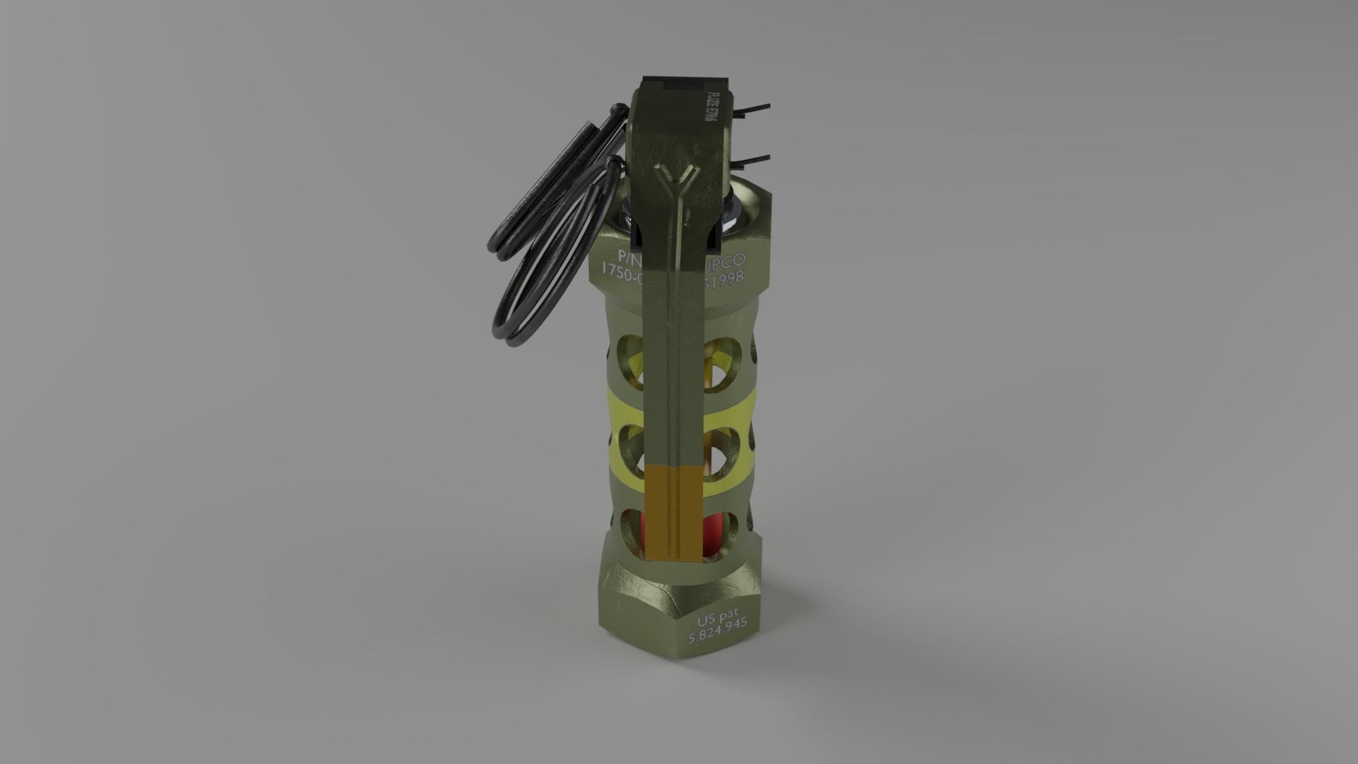 Stun Grenade Low Poly 3D Model Low-poly 3D model_7