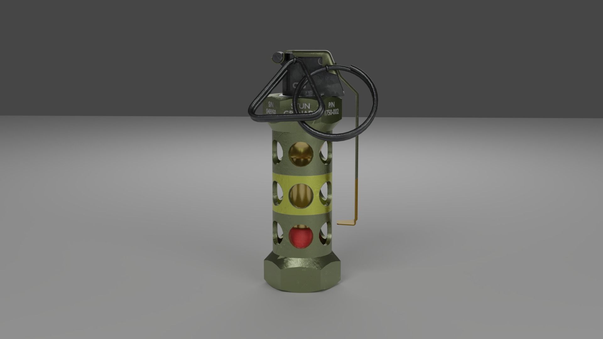 Stun Grenade Low Poly 3D Model Low-poly 3D model_2