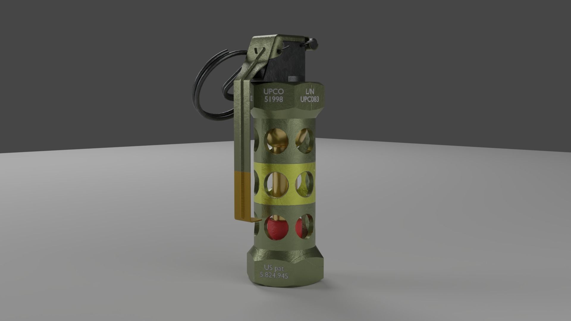 Stun Grenade Low Poly 3D Model Low-poly 3D model_4