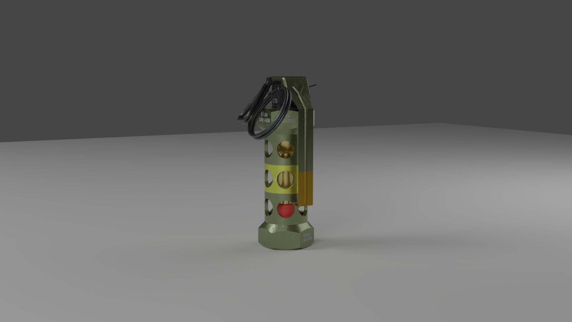 Stun Grenade Low Poly 3D Model Low-poly 3D model_3