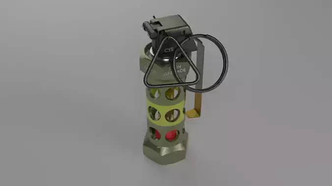 Stun Grenade Low Poly 3D Model