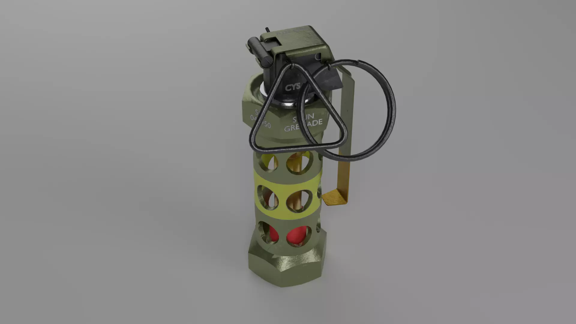 Stun Grenade Low Poly 3D Model Low-poly 3D model_0