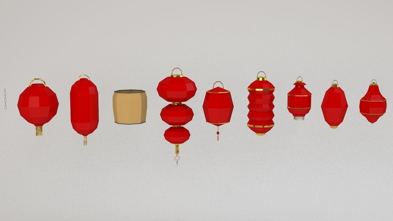 Chinese Lunar New Year Spring Festival Elements 3D Model Collection_57