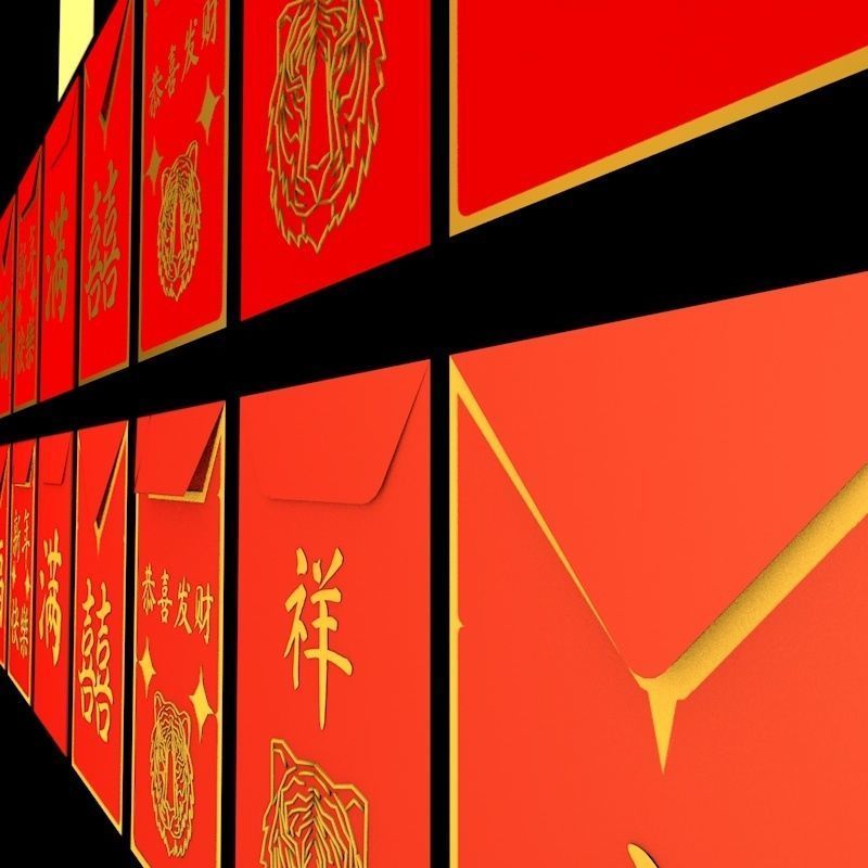 Chinese Lunar New Year Spring Festival Elements 3D Model Collection_28