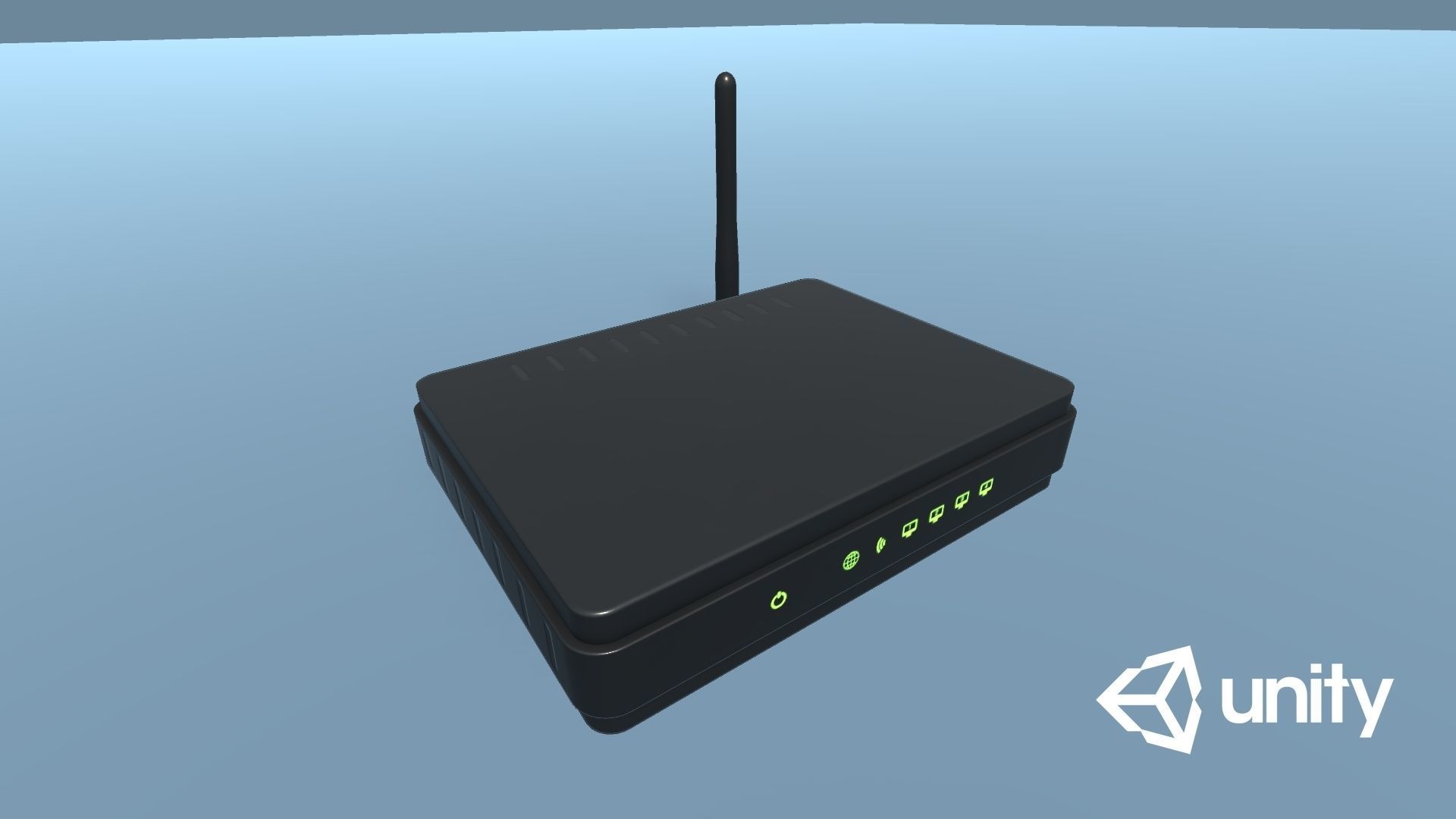 Wi-Fi Router Low-poly 3D model_11