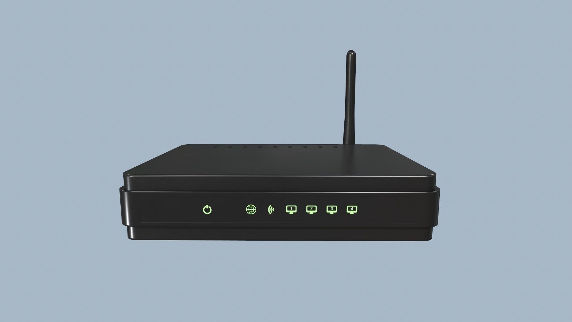 Wi-Fi Router Low-poly 3D model_4