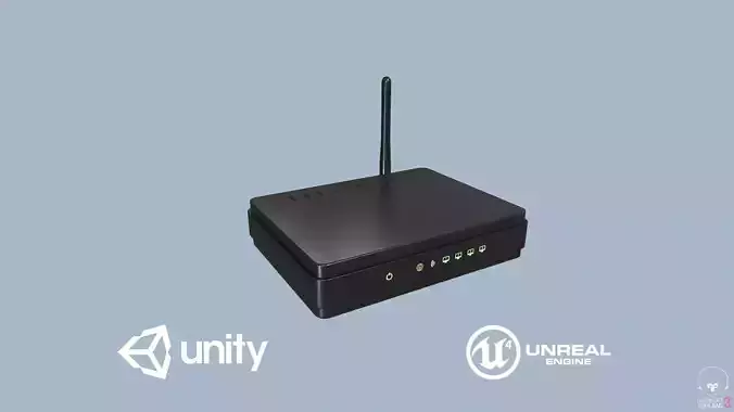 Wi-Fi Router Low-poly 3D model