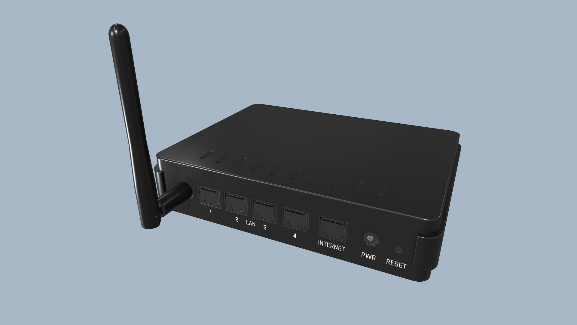 Wi-Fi Router Low-poly 3D model_6