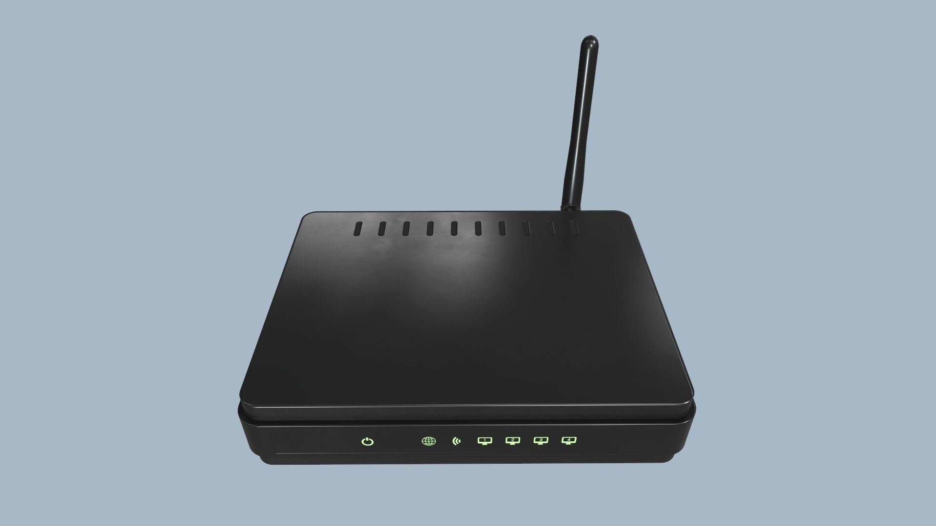 Wi-Fi Router Low-poly 3D model_8