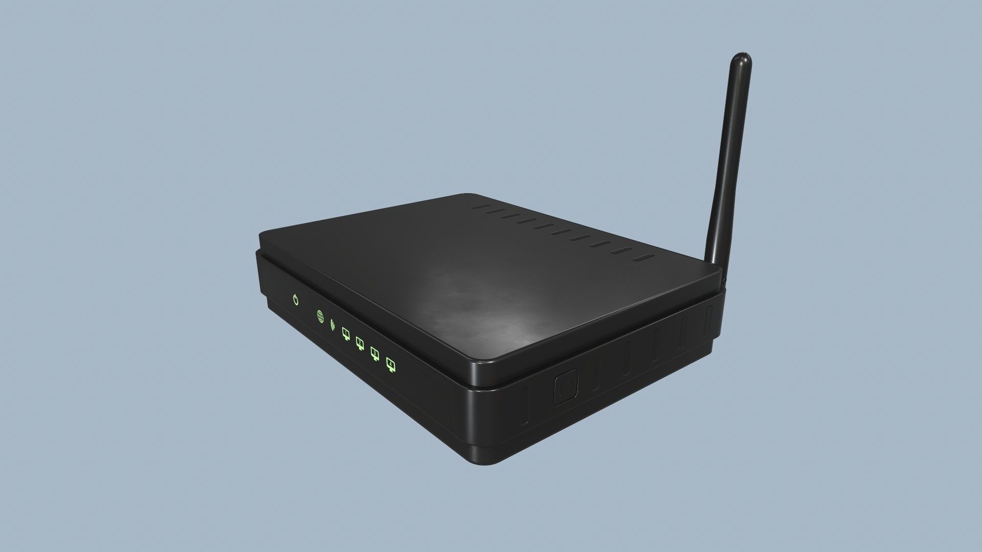 Wi-Fi Router Low-poly 3D model_5
