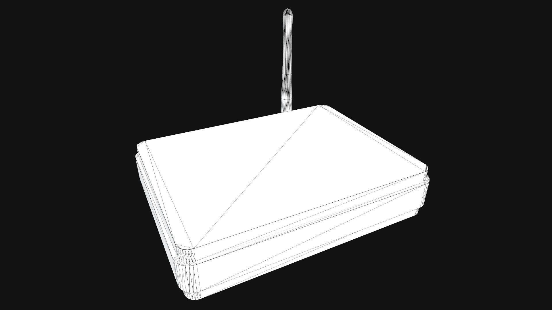Wi-Fi Router Low-poly 3D model_9