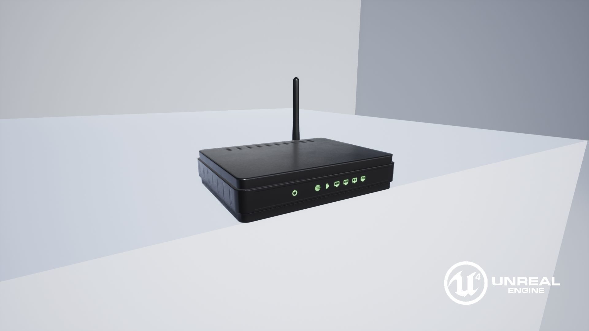 Wi-Fi Router Low-poly 3D model_12
