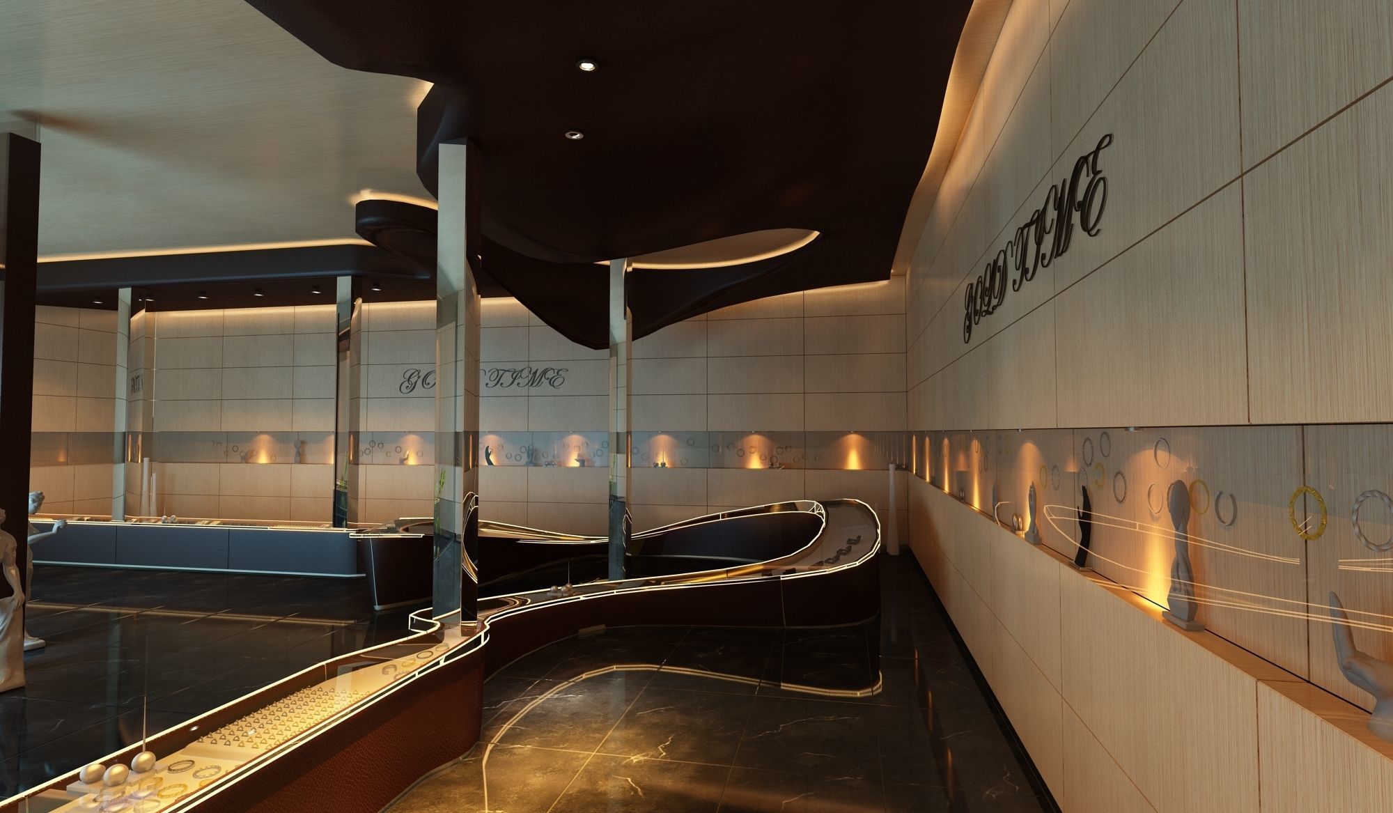 Watch Store interior with hand model included 3D model_4