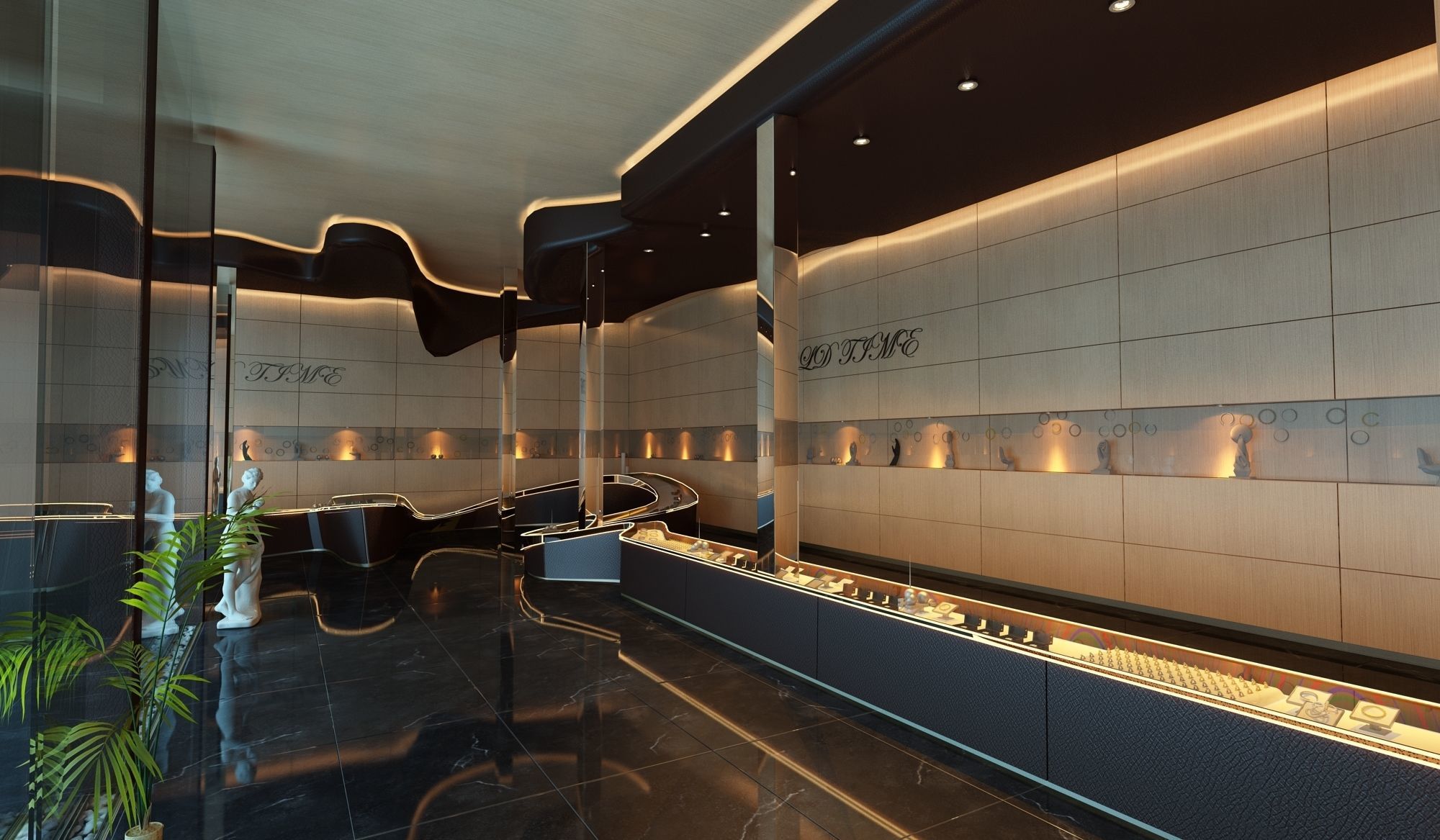 Watch Store interior with hand model included 3D model_1