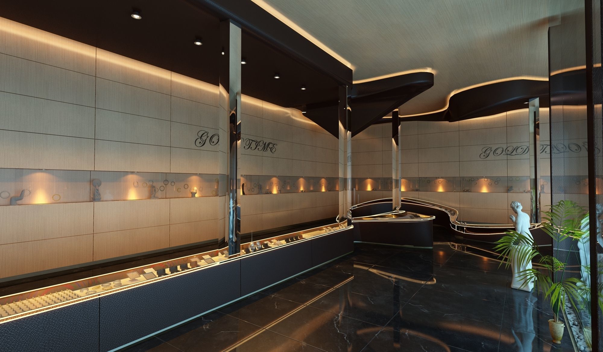 Watch Store interior with hand model included 3D model_3