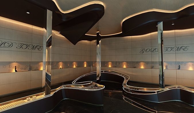 Watch Store interior with hand model included 3D model