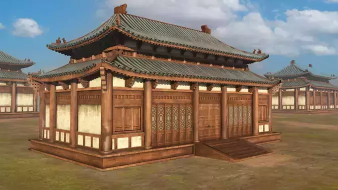 Asian Japanese Realistic Building 3D model