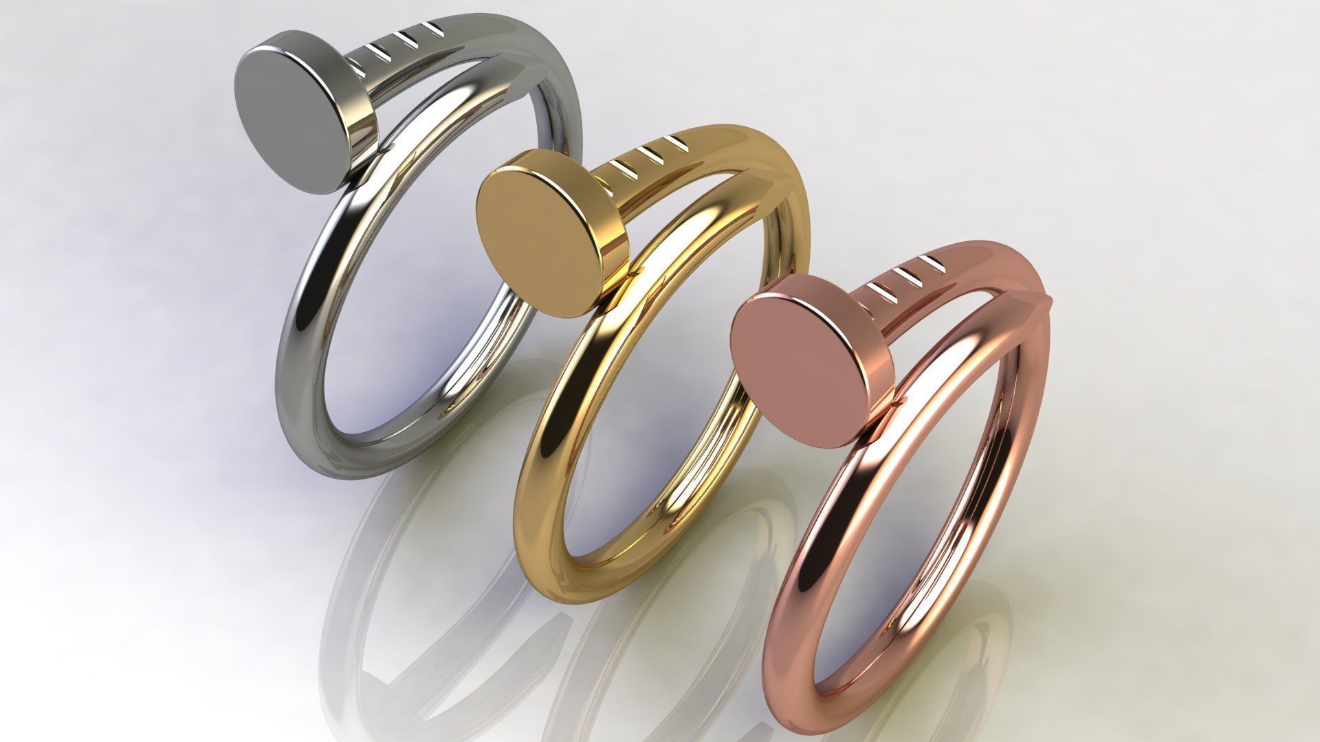 Nail Ring size 15 mm 3D print model_15