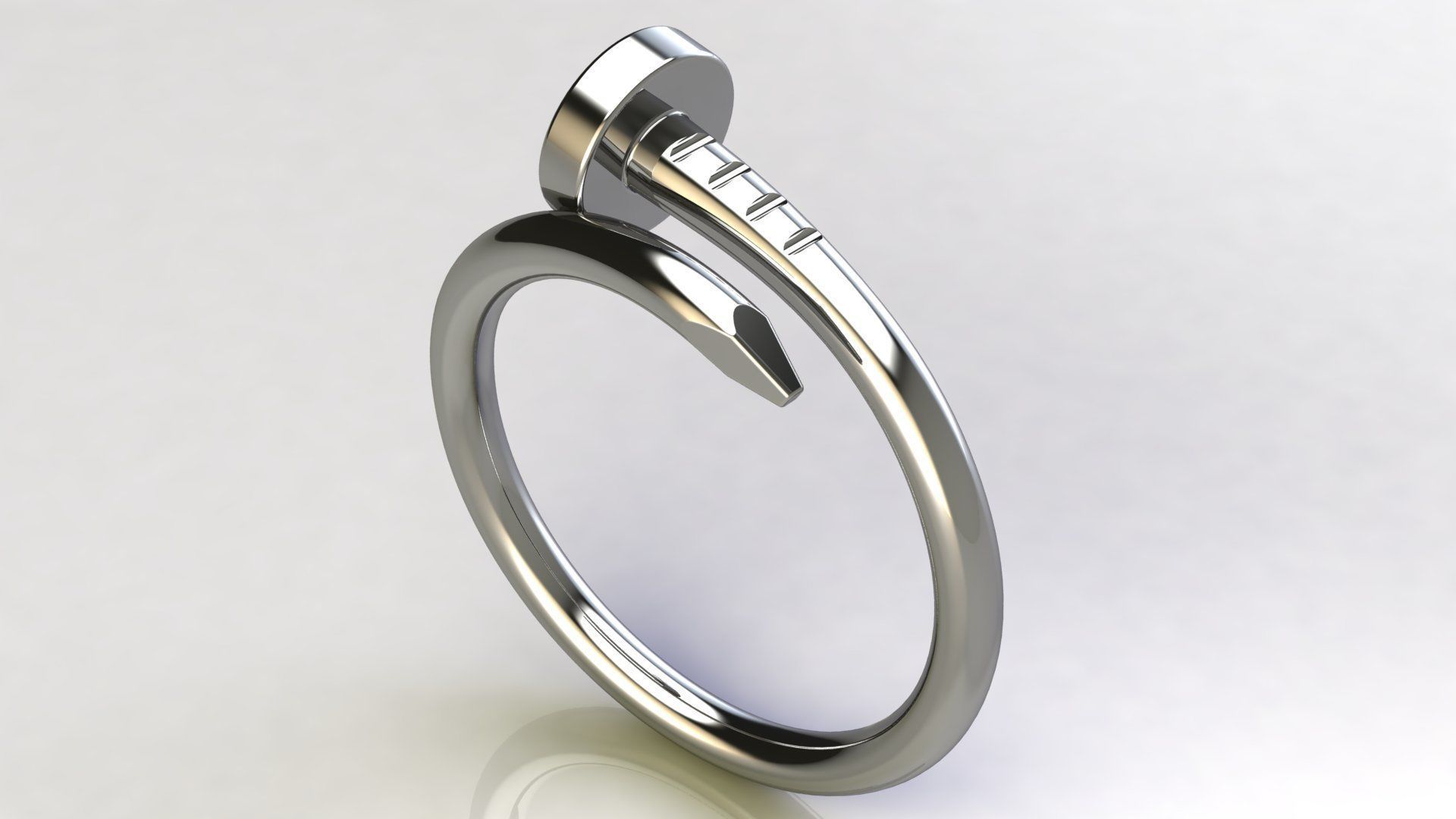 Nail Ring size 15 mm 3D print model_11