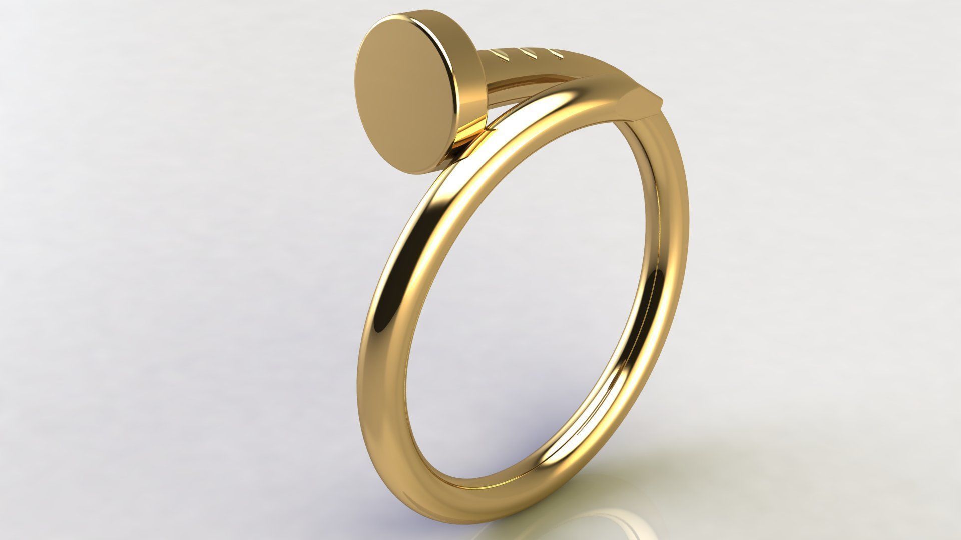 Nail Ring size 15 mm 3D print model_4