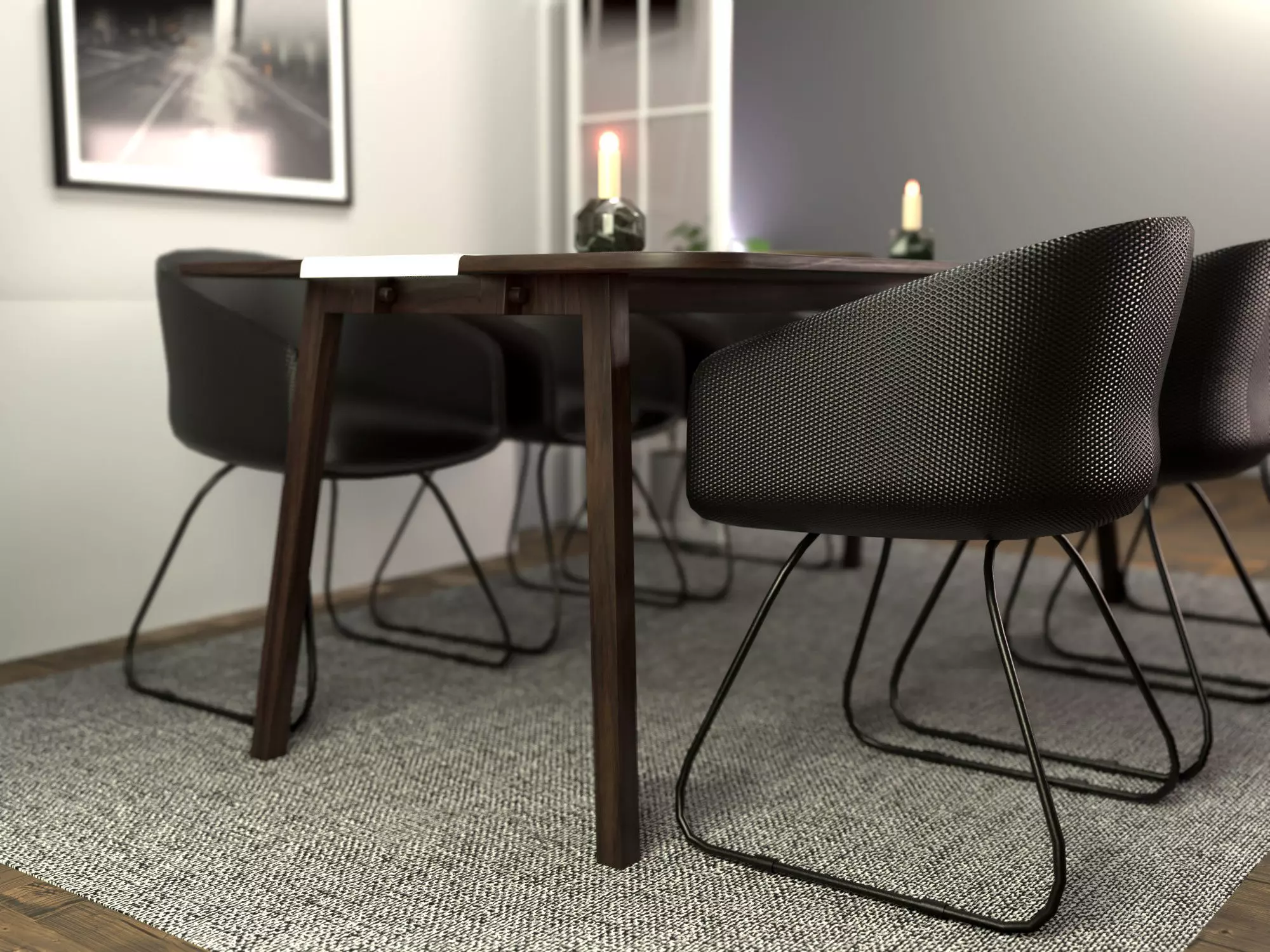 Dining Table 3D model_0