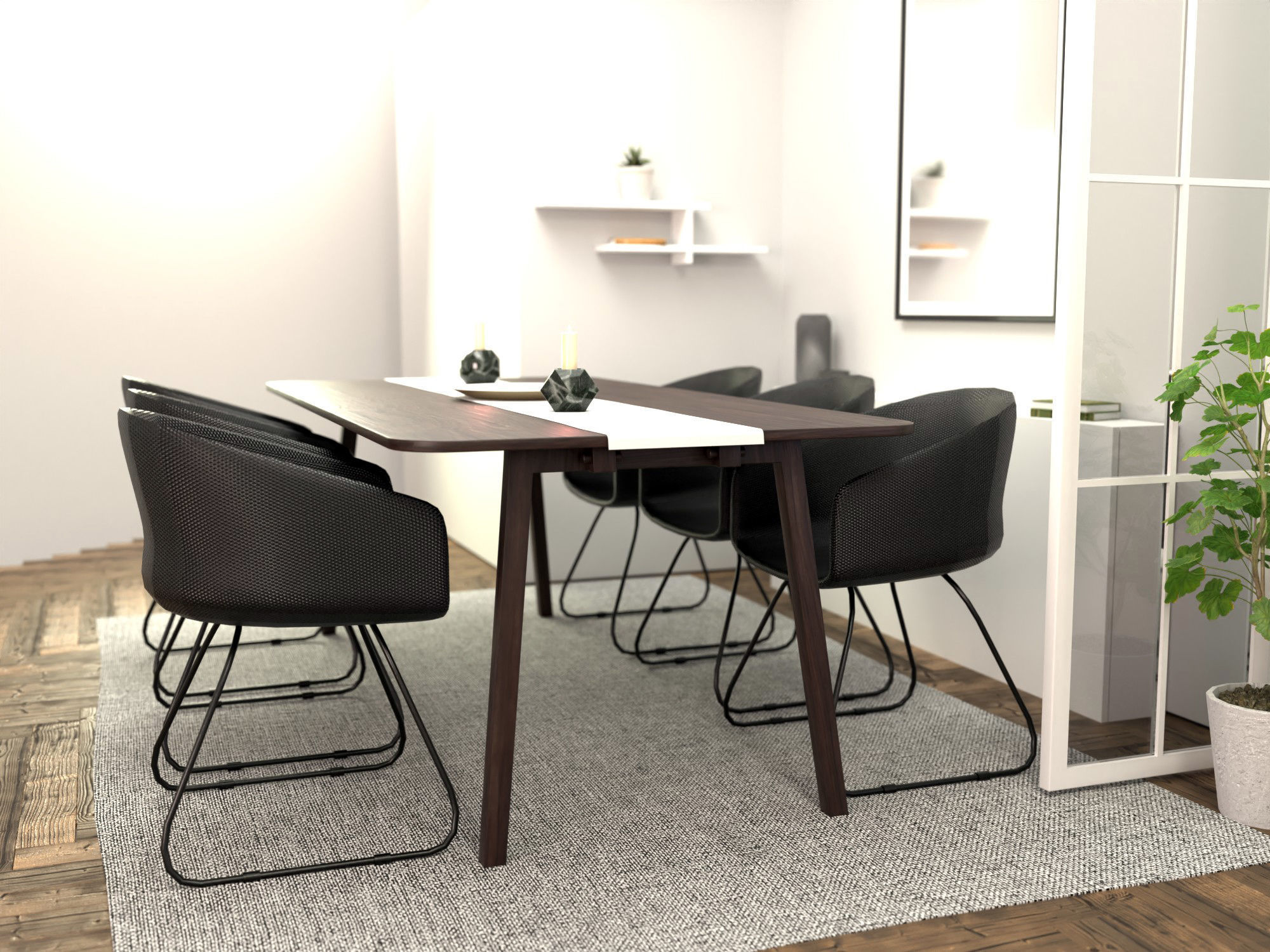 Dining Table 3D model_3