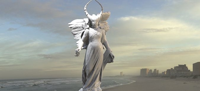 Ghost Angel Statue  3D model