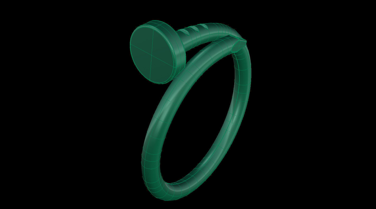 Nail Ring size 17 mm 3D print model_21