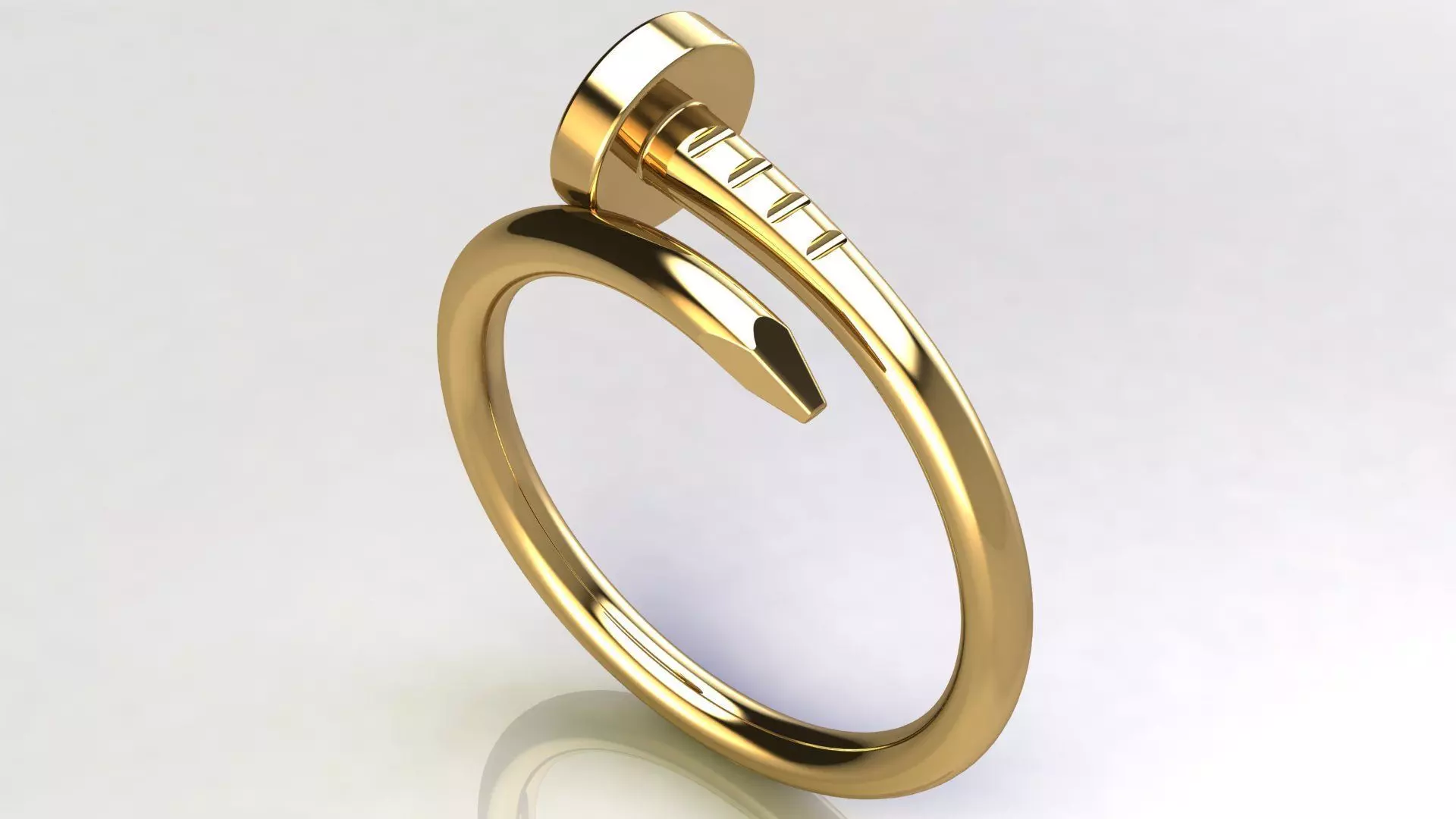 Nail Ring size 17 mm 3D print model_0