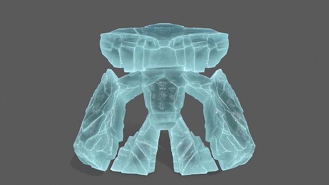 ice monster Low-poly 3D model