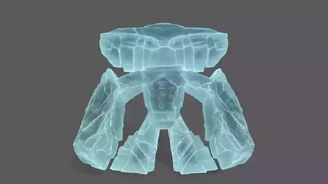 ice monster Low-poly 3D model