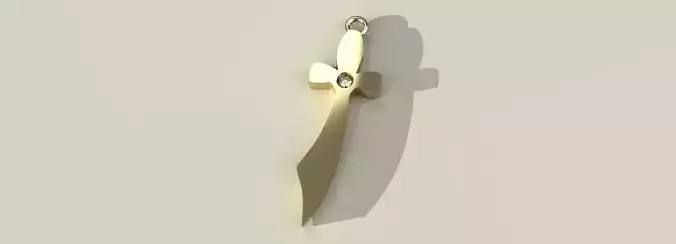 Arabian Scimitar Diamond Pendant Gold Silver Platinum Jewelry