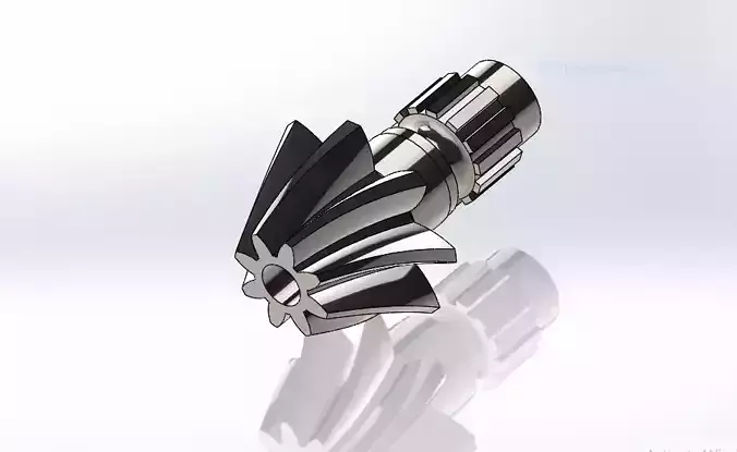 Helical bevel gear 3D model
