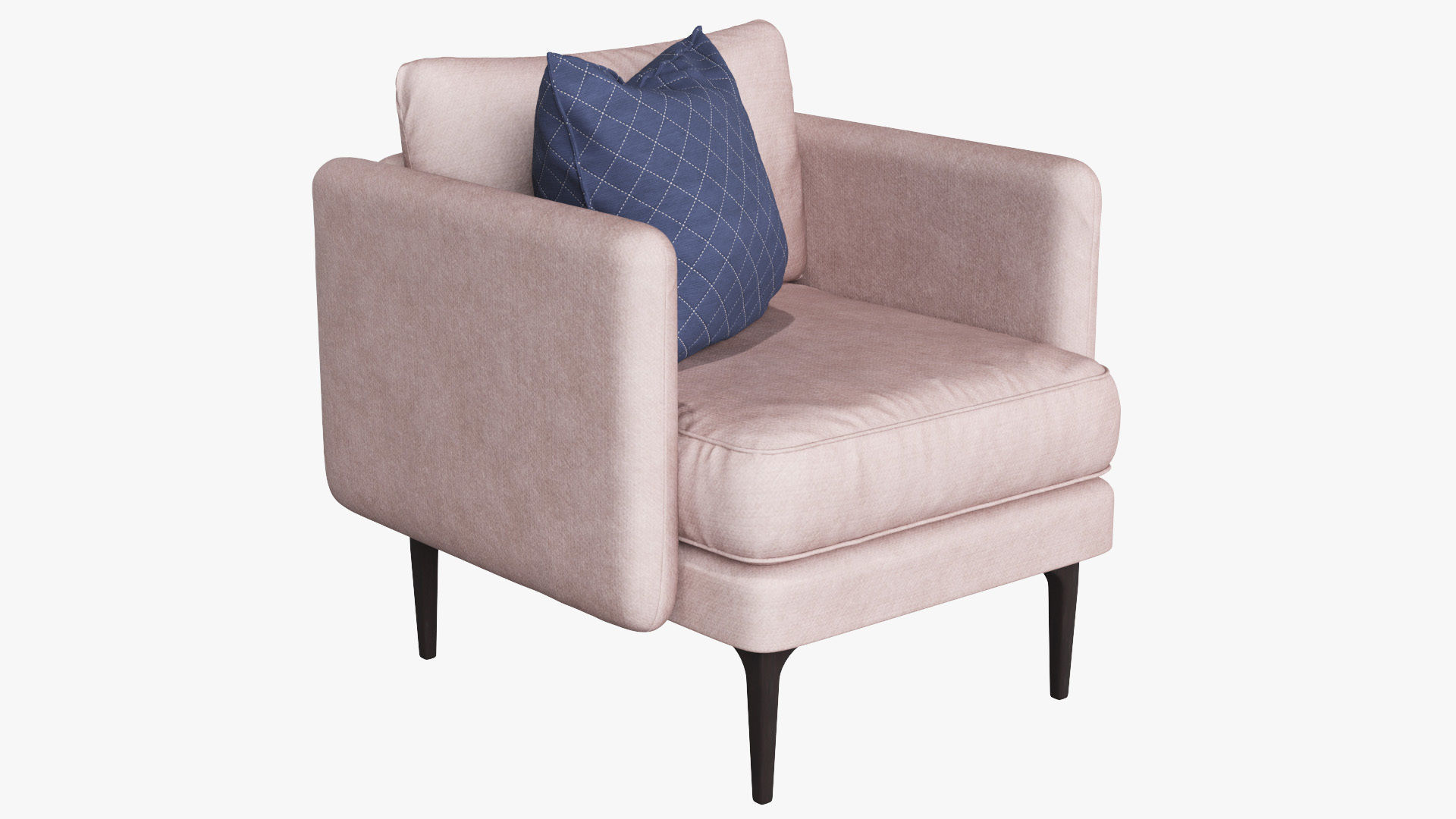 Auburn Armchair Low-poly 3D model_3