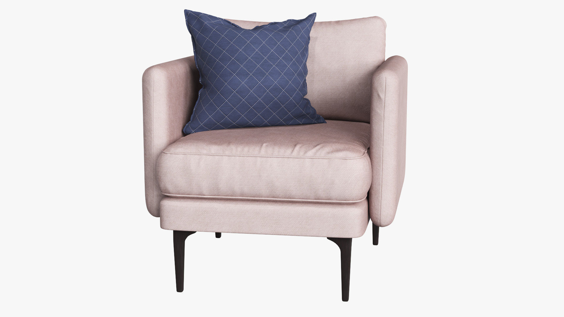 Auburn Armchair Low-poly 3D model_30
